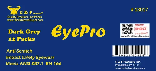 Vista 3 de G & F Products EyePro Safety Glasses, Impact-Resistant Goggles, UV Protection, Anti-Scratch, Ballistic-Resistant