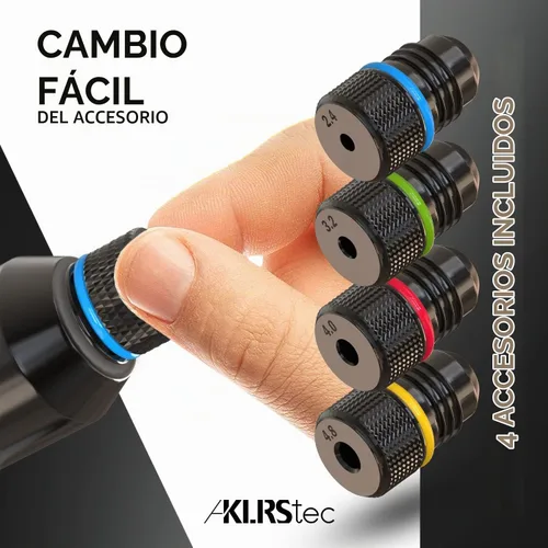 Vista 3 de KLRS tec - Kit de pistola de remache profesional con 120 remaches y 4