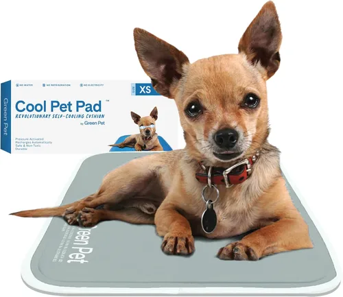 Vista 20 de The Green Pet Shop Cool Pet Pad – Extra pequeña, azul – Auto-refrigerante, alfombrilla activada por presión para perros y gatos de 0 a 8 libras