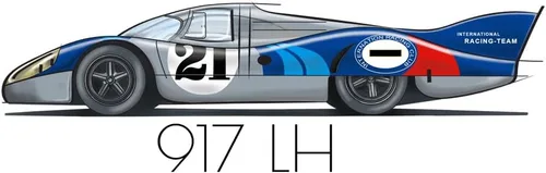 Vista 2 de 1970 Le Mans 917 LH Martini Racing Camiseta para hombre