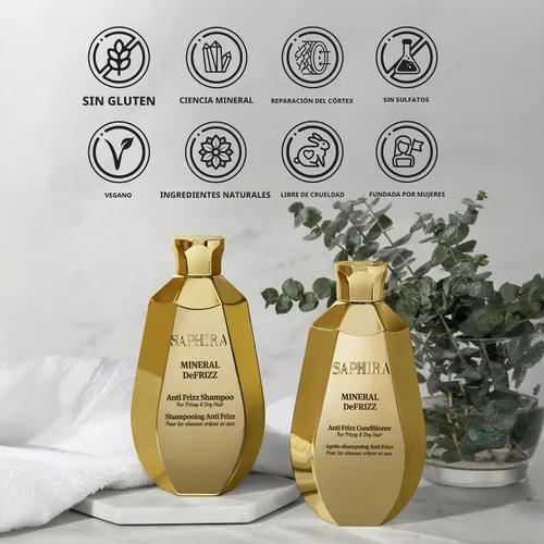 Vista 8 de Saphira Mineral DeFrizz Anti-Frizz Shampoo with Dead Sea Minerals