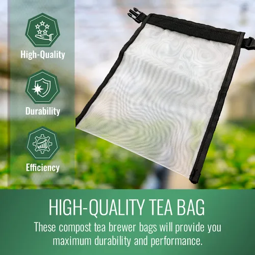 Vista 3 de Bubble Magic Bolsa de té de compost, infusor, colador, malla fina para cerveceros de 15 galones, extractor de nutrientes vegetales, haz fertilizante
