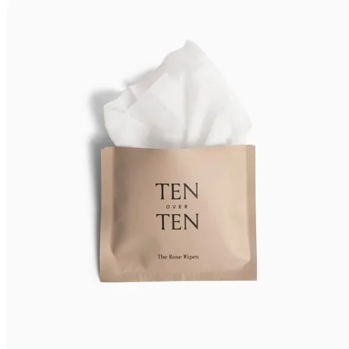 Vista 2 de tenoverten - The Rose Wipes - Paños quitaesmalte de uñas sin acetona Cuidado de uñas limpio, natural y no tóxico (1 caja, 6 toallitas)