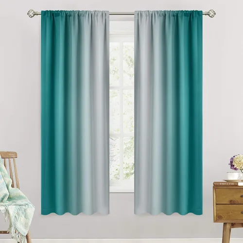 Vista 95 de SimpleHome Cortinas Pequeñas Negras Impermeables con Bolsillo para Barra Suave para Cocina, Cortinas Impermeables con Bolsillo para Barra