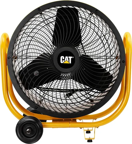 Vista 6 de CAT Ventiladores - Ventilador de tambor industrial de alta velocidad de 24 pulgadas de grado industrial (amarillo, 3 en 1): 6,500 CFM, 3