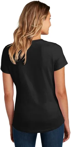 Vista 2 de District ® Camiseta de cuello redondo flexible para mujer, Negro -, XL