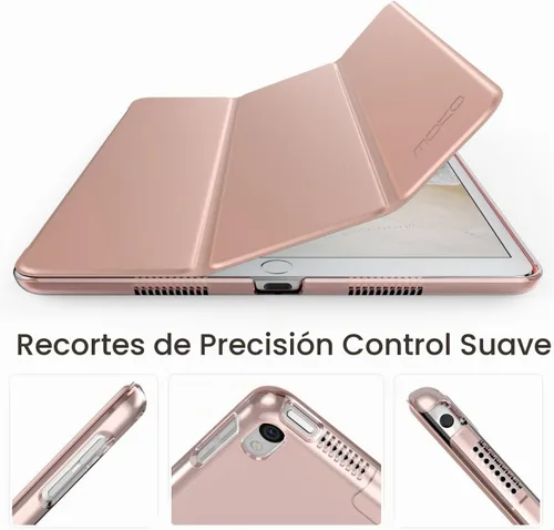 Vista 8 de Funda MoKo ultra fina con soporte inteligente para iPad Pro 10.5 2017 - Tablet matriz, 1-Oro Rosa Funda de soporte delgada y ligera con protector