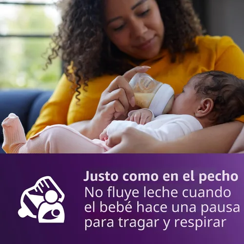 Vista 4 de Philips Avent Biberones naturales, flujo lento, 4 onzas, sin BPA, paquete