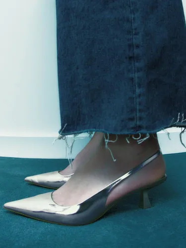 Vista 3 de KaroNairy Zapatos de vestir casuales para mujer, tacones con punta puntiaguda, tacón de gatito, tacones pequeños, zapatos de vestir casuales