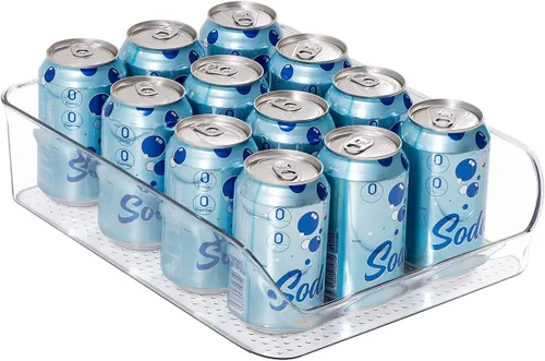 Vista 4 de Ettori Organizador de botellas de agua, paquete de 2 cubos organizadores de refrigerador y contenedores de almacenamiento transparentes
