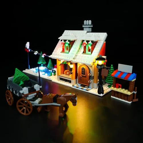 Vista 4 de Kit de luces LED compatible con Lego 10216, kit de iluminación de construcción para (Creator Holiday Bakery). (Solo kit de luz Led) (versión clásica)