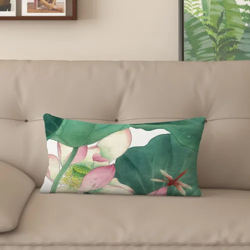 Vista 24 de Funda de almohada con estampado digital de loto zen chino, diseño de doble cara para sofá, sala de estar, decoración de dormitorio