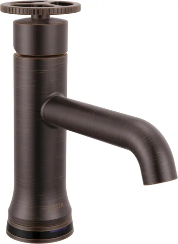 Vista 13 de Delta Trinsic - Grifo de baño de 1 agujero con mango de rueda, níquel pulido, grifo de fregadero de baño de un solo agujero, ensamblaje de drenaje