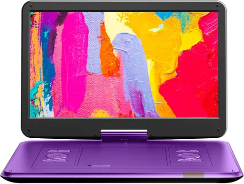 Vista 10 de YOTON Reproductor de DVD portátil de 17.5 pulgadas con pantalla giratoria HD de 15.6 pulgadas para automóvil y niños, 4-6 horas de tiempo de trabajo