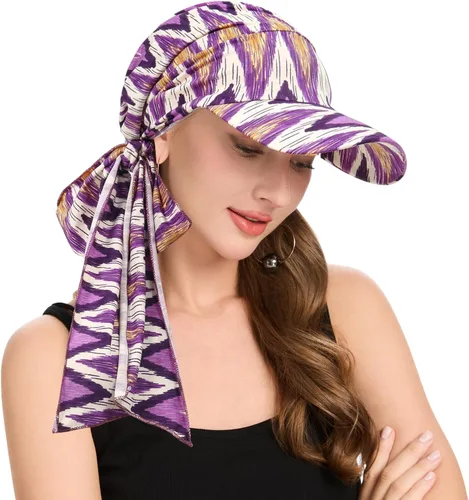 Vista 40 de ZLYC Gorro de quimioterapia para mujer, visera para la cabeza, bufanda preatada, gorra ligera de calavera Blanco sólido