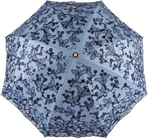 Vista 118 de Honeystore Sombrilla bordada con flor 3D plegable UV con encaje clásico