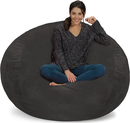 Vista 62 de Chill Sack Bean Bag Funda para silla, 3 pies, microgamuza - Oliva