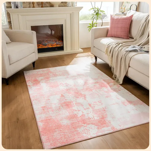 Vista 316 de Istana Alfombra larga antideslizante de 2.5 x 8 para el hogar, para pasillo y cocina, lavable, sedosa y suave al tacto, elegante, color azul y marfil