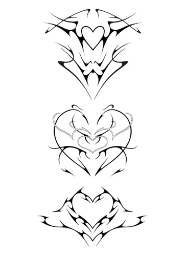 Vista 5 de Tatuajes de cibersigilismo Cosplay sexy súcubo temporal Tatuaje corporal de anime Kawaii para disfraces de juegos de rol (negro)