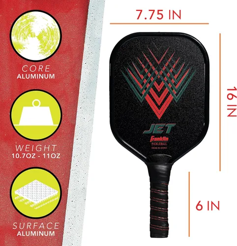 Vista 2 de Franklin Sports Juegos de pickleball para principiantes, juegos de 2 + 4 jugadores, paletas de aluminio + bolas de pickleball X-40, aprobadas por