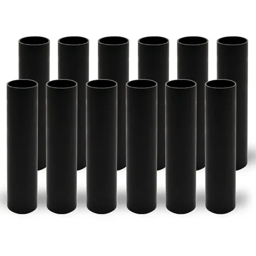 Vista 11 de GooChan Fundas de vela de plástico negro de 2, 3, 4, 6, 7 pulgadas, fundas para enchufes de araña, juego de 12 cubiertas para enchufes de base