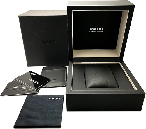 Vista 3 de Rado Centrix Diamonds Reloj unisex de cuarzo suizo con movimiento Negro Oro Rosa Movimiento de cuarzo suizo