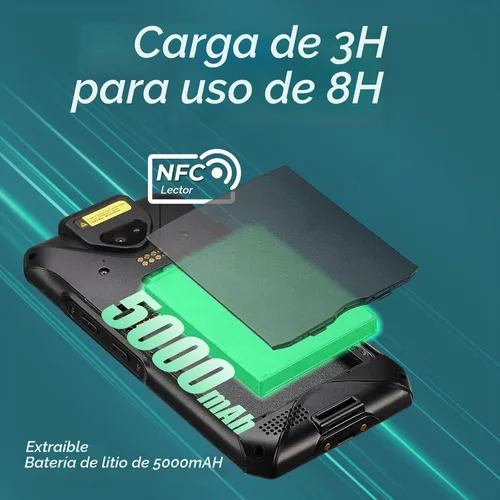 Vista 6 de SVANTTO Escáner de código de barras Android 13 con cargador de muelle, motor de escaneo de código de barras 1D/2D/QR, 4+64GB, Bluetooth 5.1, WiFi-6