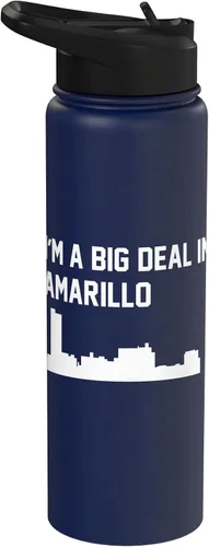 Vista 11 de I'm A Big Deal In Amarillo Stainless Steel Insulated Water Bottle
