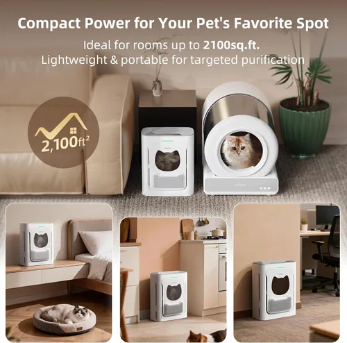 Vista 7 de uahpet Filtro de repuesto True HEPA, 1 paquete, compatible con uahpet Air Purifier Slim & Mate