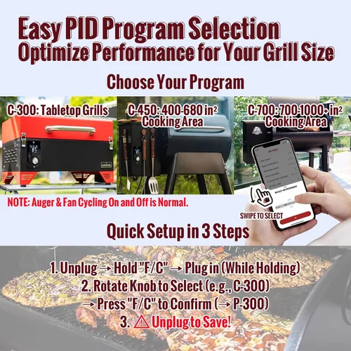 Vista 7 de Kit de Controlador PID WiFi Universal Mejorado de Repuesto para Pit Boss, Traeger, Z Grills, Asmoke y Más Conjunto Completo con Placa de Control
