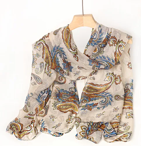 Vista 8 de Chales de mujer para primavera, verano, arrugas, pashmina, bufandas de gasa para playa, chal de gasa, bufanda extremadamente suave, Estilo a
