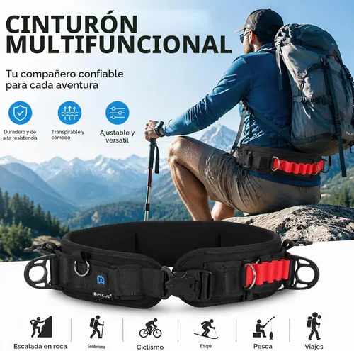 Vista 7 de PULUZ Cinturón de cintura multifunción para cámaras SLR/DSLR, correa