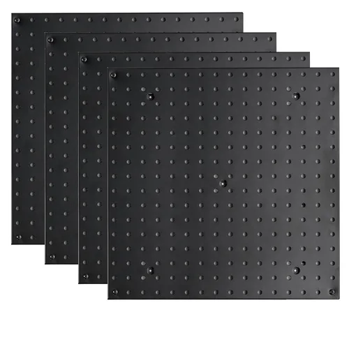 Vista 8 de Pegboard Smith Paneles de Tablero Perforado Organizador de Pared de 16x16 pulgadas, Tablero Perforado de Metal Gris para Almacenamiento