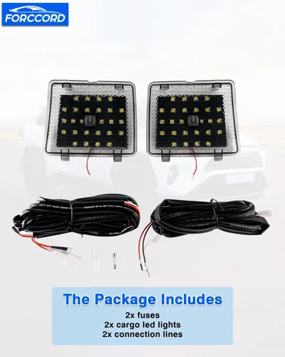 Vista 6 de Compatible con 2 PCS Luces LED de Carga Toyota RAV4 2022 2023 2024 2025 Kit de Luces de Techo del Maletero Lámparas para Puerta Trasera Lámparas