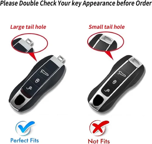 Vista 2 de Funda para llaves de coche adecuadas para Porsche Panamera 2010-2019 Cayenne 2011-2020 911 2013-2020 Macan 2014-2019 Boxster 2013-2016 Cayman
