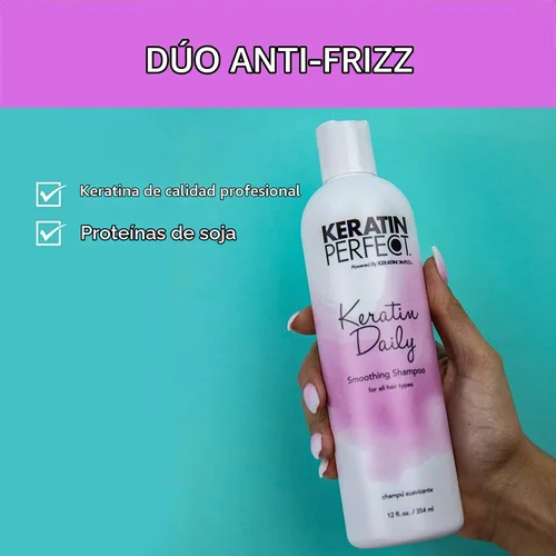 Vista 3 de Keratin Perfect Champú alisador diario de queratina - 12oz