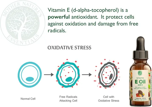 Vista 3 de Mother Nature's Essentials Vitamina E 21,000IU 1 Oz de 2 unidades. Ayuda a apoyar el sistema inmunológico natural del cuerpo, se utiliza por vía