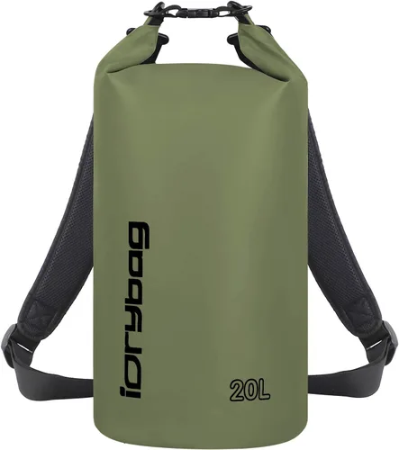 Vista 27 de IDRYBAG Bolsa seca para kayak impermeable 2L/5L/10L/15L/20L, pequeña bolsa impermeable para navegación