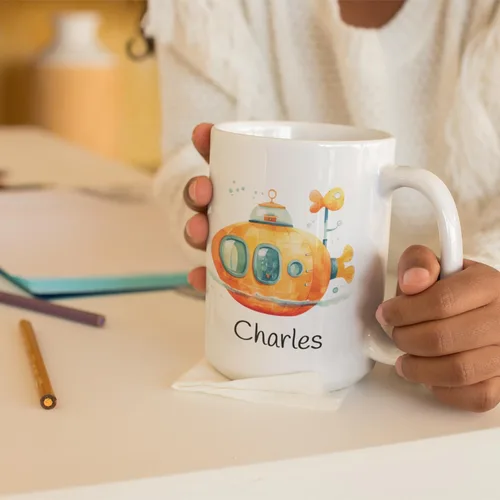 Vista 6 de Tazas de café personalizadas para niños, Taza personalizada para niños con nombre, Taza de café y té de chocolate caliente, Tazas de café, Taza
