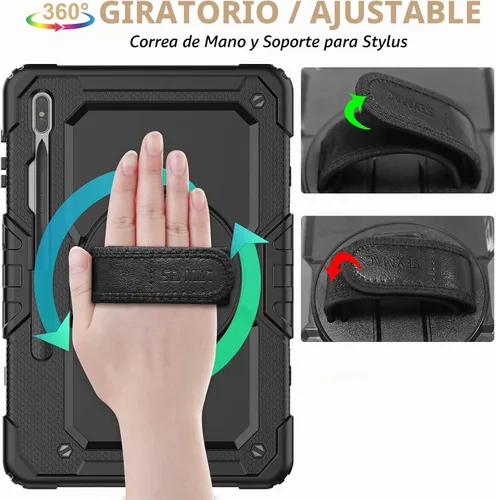 Vista 3 de SEYMAC stock Funda para Samsung Galaxy Tab S7 FE / S8 Plus 5G Funda de 12.4 pulgadas con protector de pantalla portalápices