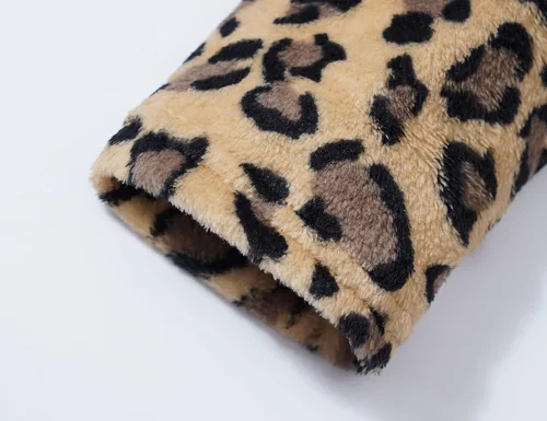 Vista 8 de Topgal Bata de baño con capucha de leopardo para niñas, de forro polar, para niños y adolescentes, talla 4T-18