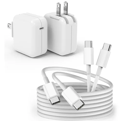 Vista 8 de Cargador de aire para MacBook de carga rápida, Apple 30 W, adaptador de corriente USB C extralargo cable USBC de 10 pies compatible con MacBook Pro