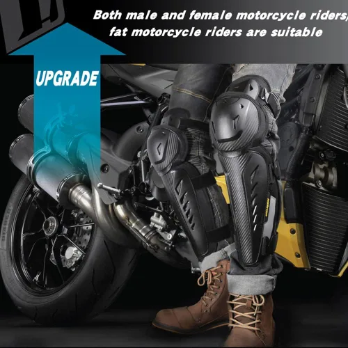 Vista 6 de Rodilleras y espinilleras, equipo de protección de motocicleta para adultos, para evitar colisiones duras, motocross, carreras, rodilleras