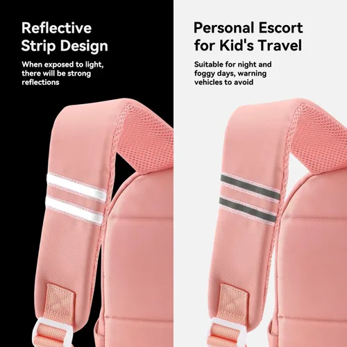 Vista 3 de Voova Mini mochila de viaje para adolescentes, niñas y niños, mochilas pequeñas y ligeras para niños, Rosado, Escuela