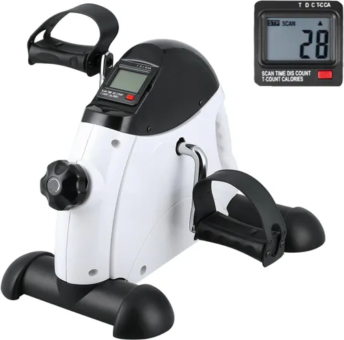 Vista 9 de Mini bicicleta de ejercicio, ejercitador de pedal de bicicleta Uten para debajo del escritorio, ejercitador de peddler