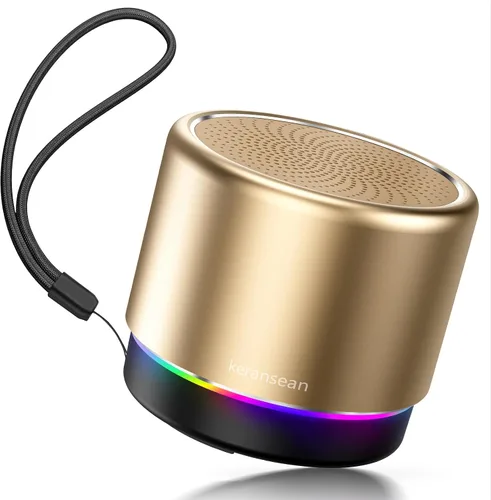 Vista 13 de Altavoz Bluetooth portátil 5.4, mini altavoz, duración de la batería de 12 horas y micrófono de reducción de ruido, cubierta de metal