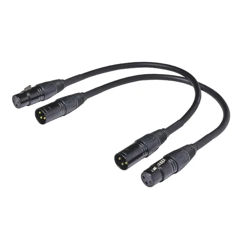 Vista 7 de XLR Cable Adaptador de cable XLR macho a hembra de 3 pines – Conector de audio equilibrado profesional para micrófonos, mezcladores y equipos