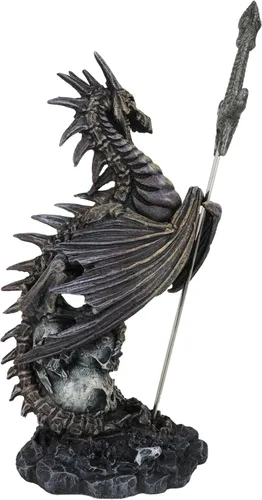 Vista 3 de Ebros Necromancy Litche Blade Ruth Thompson - Estatua de dragón con hoja abrecartas de dragón de 10 pulgadas de alto, colección de la serie