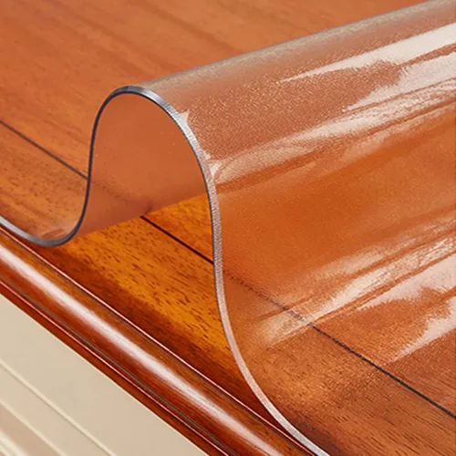 Vista 2 de Protector de mesa rectangular transparente mate resistente, protector de mesa lavable, protector de mesa impermeable, para restaurantware ordenador