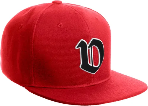 Vista 863 de Daxton Gorra clásica con visera de billete plano con letras del alfabeto inglés antiguo de la A a la Z